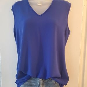 Vince Camuto royal blue, sleeveless tunic top